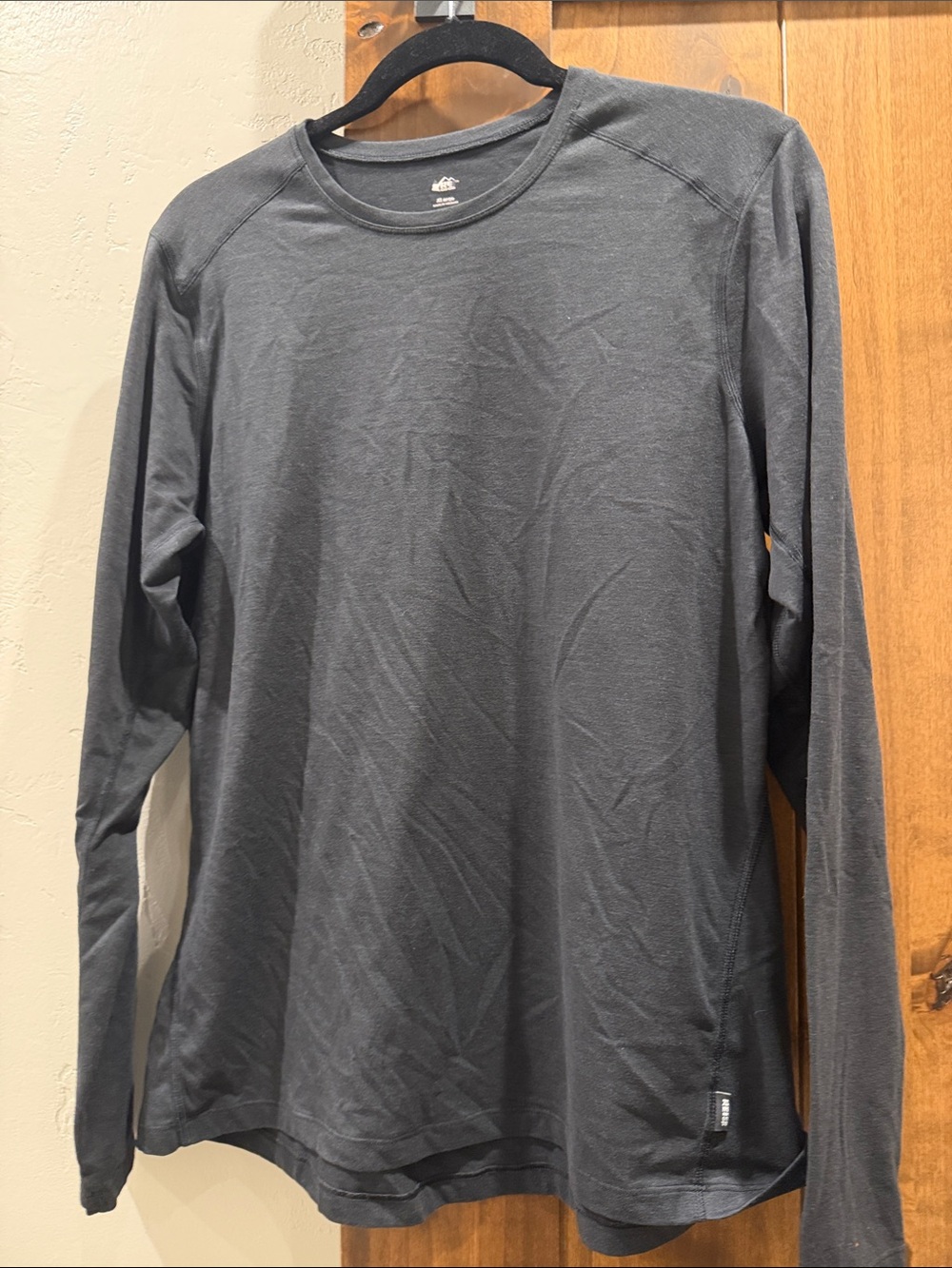 REI Long Sleeve Crew Neck Shirt - Charcoal Gray